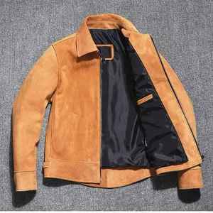 Chaqueta de Cuero Genuino para Hombre, Impermeable y Resistente al Viento, Estilo Urbano Ecológico, Precio de Servicio OEM - Product Image 5