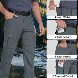 Pantalon de randonnée fabriqué en usine, durable, tissu à séchage rapide, avec poches sécurisées pour l'alpinisme et le camping - Product Image 3