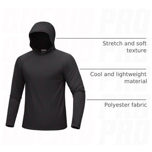 <b>Men</b> Sun Protection Hoodies Quick Dry Long Sleeve Rash Guard Lightweight <b>Hoodie</b> Shirt Fishing <b>Running</b> Outdoor Workout Sportswear - Product Image 3