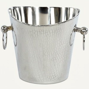 Premium Double Wall Insulated Stainless Steel <b>Ice</b> <b>Bucket</b> <b>With</b> <b>Lid</b> and Handle Hammered Texture Wine Champagne Chiller For Home - Product Image 4