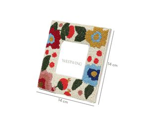 Nouveau style Cadre photo perlé fait main personnalisé pour cadeaux de mariage, cadre photo brodé de perles, exportations Craftera de perles de rocaille - Product Image 2