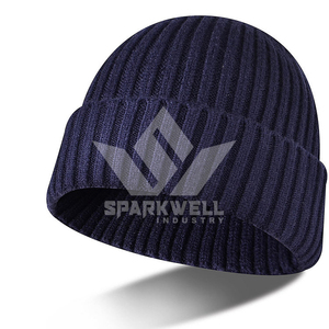 SPARKWELL INDUSTRY Bonnet unisexe en acrylique, couleur unie, bonnet tricoté d'hiver, décontracté pour l'extérieur, adulte, 56-58CM - Product Image 1