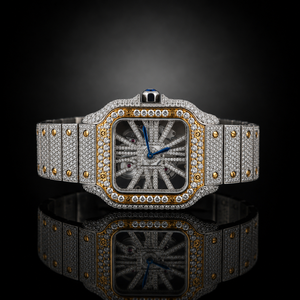 Montre mécanique de luxe en moissanite VVS de qualité supérieure, testée au diamant, style hip-hop, entièrement sertie, ODM - Product Image 1