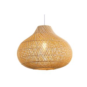 Lámpara Colgante de Bambú Hecha a Mano, Lámpara Tejida para Comedor, Sala de Estar, Cafetería, Decoración de Hotel - Product Image 2