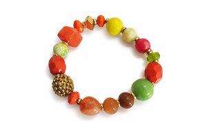 Colorful Beaded Bracelet Set With Imitation Pearl And Gold Plated Charms Bohemia Style Stackable Jewelry Gift <b>For</b> Women <b>Men</b> - Product Image 3