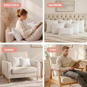หมอนรองคอสีขาว หมอนรองหลังแบบใยสังเคราะห์ สำหรับเตียงนอน บ้าน โรงแรม ขายส่ง - Product Image 4
