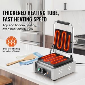 Grill Elettrico Professionale 1800W in Acciaio Inox per Panini, Uso Esterno, Piastra per Sandwich con Controllo della Temperatura - Product Image 2