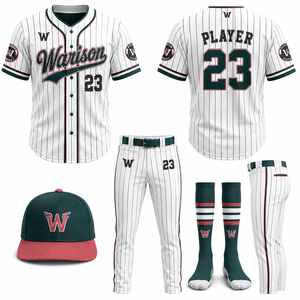 Customized Baseball Jersey And Pant Kit With Socks And Caps Solid White Color Unisex Softball Training Uniform Set - Product Image 3