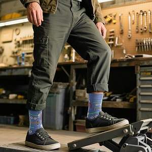 Calcetines Casuales de Invierno para Hombre de Primera Calidad, Personalizables, Transpirables, Cómodos, Tejidos con Spandex/Nylon, Resistentes a Desgarros - Product Image 1