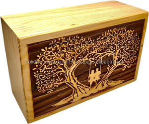 Urne funéraire en bois artisanale pour cendres d'adultes, urnes funéraires humaines, urnes de sépulture de haute qualité - Product Image 4