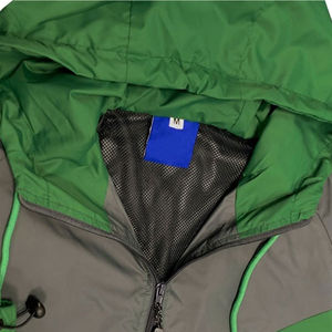 Unisex Green Color Blocking Tracksuit Full <b>Zip</b> <b>Hooded</b> Sporty Activewear Lightweight Polyester Two Piece Set Spring Adult Wear - Product Image 5