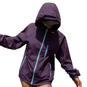 Low MOQ Wholesale Women's Hooded Windbreaker <b>Jacket</b> Lightweight Hiking <b>Zip</b> <b>Up</b> Coat Running Casual Streetwear <b>jacket</b> for men Bulk - Product Image 4