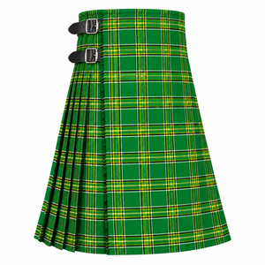 Kilt Tartan Traditionnel Personnalisable en Polyviscose Léger à Taille Mi-Haute à Carreaux Verts pour Homme – Collection Mondiale Mode 2026 - Product Image 2