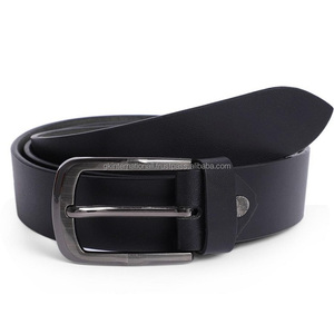 Cinturón informal de cuero de grano completo negro con acabado liso para hombre cinturones y accesorios de cuero de moda para hombre hechos a mano de alta calidad - Product Image 2