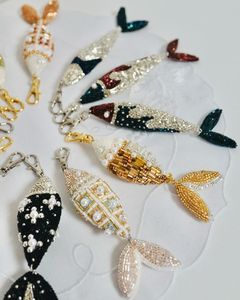 Beautiful Embroidery Beaded Eco-Friendly <b>Customized</b> Design Artisan Crafted Fashion <b>Keychain</b> - Product Image 6