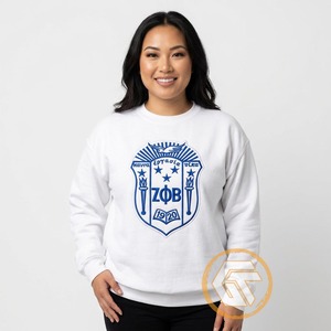 เสื้อพูลโอเวอร์คอวีทรงปกติสำหรับผู้หญิง Zeta Phi Beta ผ้าฝ้ายฟลีซเนื้อหนาปักลายแบบกำหนดเองจาก Wholesale GREEK TREASURES สำหรับฤดูหนาว - Product Image 4
