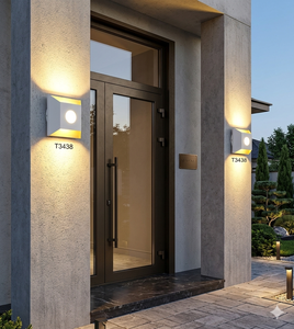 Lampe murale extérieure en métal LED IP65 AC 110-240V 2700K (blanc chaud doux) Ra80+ Lumetal Vietnam, commande par bouton, étanche, acrylique - Product Image 2