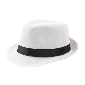 Chapeau Fedora en polyester tendance pour femmes et hommes, style classique, décontracté, à large bord, chapeau jazz - Product Image 1