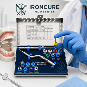 Kit profesional de cinceles expansores de hueso para implantes dentales con 5 tornillos de expansión de 7 mm y 10 mm, discos de sierra y trinquete - Product Image 4