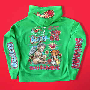 Jersey de felpa francesa de algodón 100% de alta calidad, Sudadera con capucha para hombre, lavado ácido con cremallera, logotipo personalizado, cuello con capucha de gran tamaño y peso pesado - Product Image 5