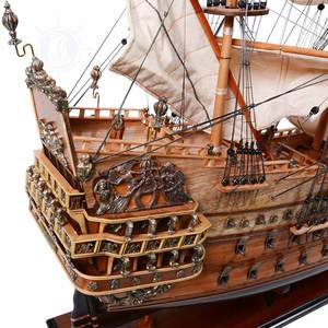 Maqueta de Barco Real Soleil Hecha a Mano, Línea Admiral, Decoración Náutica para Oficina, Hogar y Regalo - Contacto para Venta al por Mayor - Product Image 4