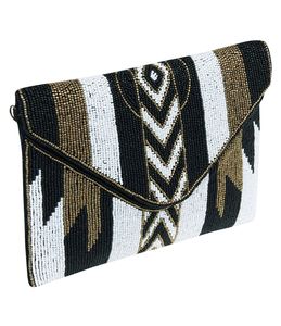 Women Party Purse <b>Wedding</b> Evening Crossbody Handbag Blue Black Gold Beaded Clutch Bag Envelope Shape Hand Embroidery Special - Product Image 3