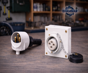 Metal Clad <b>Plug</b> & <b>Socket</b> Industrial Distribution Box Enclosure OMDMS KK66 Model 20 Amp 2-Pole Outdoor/Indoor Use From India - Product Image 3