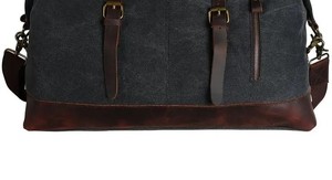 Bolsa de Viaje de Lona India con Asa de Cuero Genuino, Cierre de Cremallera, Poliéster, Extra Grande, Duradera, de Alta Calidad para Hombre - Product Image 3