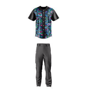 Ensemble de vêtements de baseball sur mesure en gros, maillot de baseball en polyester pour les équipes de ligue, uniforme sportif, approvisionnement en gros, prix d'usine - Product Image 2