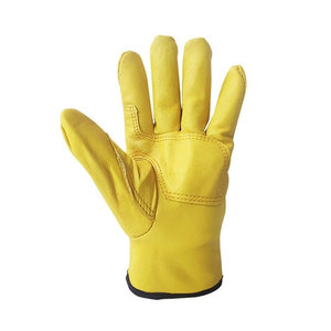 Factory Made Custom Design Cow Leather Safety <b>Gloves</b> Top Quality Custom Leather Material Made Safety <b>Gloves</b> - Product Image 3