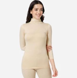 Camiseta térmica de cuello alto, algodón suave, manga larga, ropa interior, top térmico de manga larga y cuello alto, cómoda y acogedora. - Product Image 2