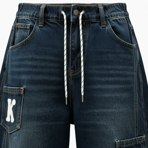 Jeans en denim pour hommes de marque personnalisée, coupe droite vintage, haute qualité, style décontracté, vente en gros de jeans pour hommes - Product Image 2