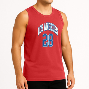 Solid Color Breathable Tank Top Custom Logo Ribbed Vests Knitted Fitness Gym Stringer <b>Singlet</b> <b>for</b> <b>Men</b> training workout session - Product Image 1