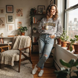 Custom Embroidered Camo Sweatshirts Women’s <b>Leaf</b> Print Pullover Hoodies Oversized Graphic Sweatshirt Casual Streetwear Apparel - Product Image 4