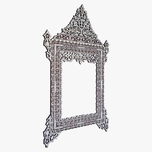 Exclusive Luxury Mother of Pearl Inlay Mirror Frame Arabic Style Decorative Wall Mirror for Villa and Hotel Interiors - Product Image 4