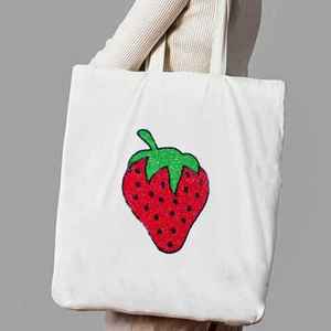 Bolso de mano de yute personalizado con parche de letra M de chenilla, asa de cuerda, para la playa, compras o uso casual para mujer - Product Image 2