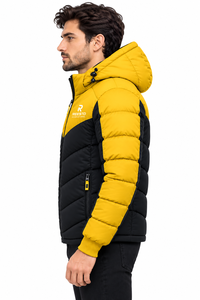 Veste matelassée pour homme avec logo personnalisé, coupe classique, épaisse et chaude pour l'hiver - Product Image 4
