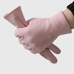 Gants de course classiques noirs imperméables unisexes pour l'hiver avec poignées antidérapantes en polyester/coton pour un usage quotidien - Product Image 3