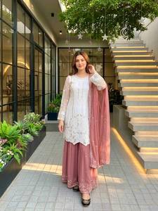 Luxury Embroidered Kurta Palazzo Set with Designer Dupatta – Premium Party Wear Ethnic Suit for Women - Product Image 4