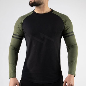 เสื้อยืดคอกลมแขนยาวสีพื้นสำหรับผู้ชาย ผ้าฝ้ายถัก 100% ทรงหลวม สไตล์ลำลอง ดีไซน์สั่งทำได้ ระบายอากาศ แห้งเร็ว - Product Image 4