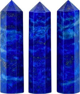 Piedra Preciosa Natural de Lapislázuli con Punta Única Pulida, Gema Azul, Proveedor Mayorista a Granel, Artesanías, Rejilla de Cristal, Bricolaje - Product Image 2