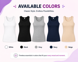 Alxin Summer Women's Formal Breathable Eco-Friendly Quick Dry <b>Knitted</b> <b>Tank</b> <b>Top</b> Solid 100% Cotton Scoop Neck - Product Image 2
