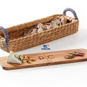 Nouvel Arrivage Plateau en Jacinthe d'Eau Fait Main de Haute Qualité Planche à Fromage en Bois Écologique ThanhtongCraft Contact Alimentaire Vietnam - Product Image 1