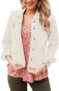 Women's <b>Cropped</b> <b>Denim</b> <b>Jacket</b> Vintage Blue Button Closure Casual Street Style OEM Custom Fashion Outerwear Premium Quality Fit - Product Image 5