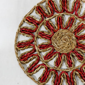 Manteles individuales de ratán ovalados rústicos hechos a mano con estilo de Artex Dong Thap Factory, tapetes de mesa de comedor de diseño de granja contemporáneo - Product Image 2