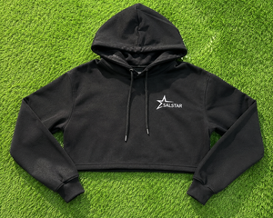 Custom Black <b>Cropped</b> Hoodie for <b>Women</b> Oversized Pullover Sweatshirt Private Label Streetwear Clothing Manufacturer - Product Image 6