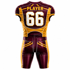 Última Llegada, Uniforme de Fútbol Americano Personalizado OEM, Conjunto de Camiseta y Pantalones de Verano, Nombre del Jugador, Ropa Deportiva Transpirable y Duradera - Product Image 3