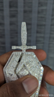 Pendentif Avira Jewels Premium Hip Hop Moissanite pour Hommes et Femmes, Certifié GRA, en Argent Massif 925 Plaqué Or, Sans Nickel
