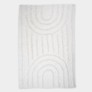 Manta tejida de algodón blanco súper lujosa de manta de borlas con mechones decorativos bohemios al por mayor - Product Image 4