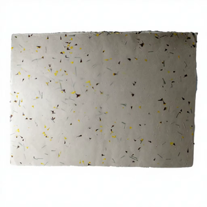 Feuilles de papier de jardin ivoire 80 GSM pour l'art et l'artisanat, pétales de fleurs et herbe hachée fine, compatibles sérigraphie, en pâte de cellulose - Product Image 1